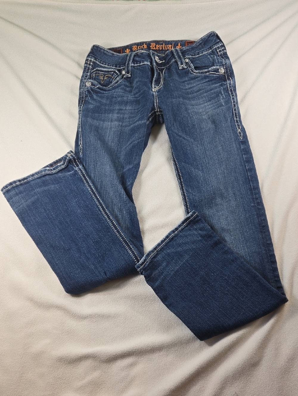 Rock Revival Women’s Bootcut Jeans - Dark Blue Denim